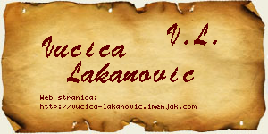 Vučica Lakanović vizit kartica